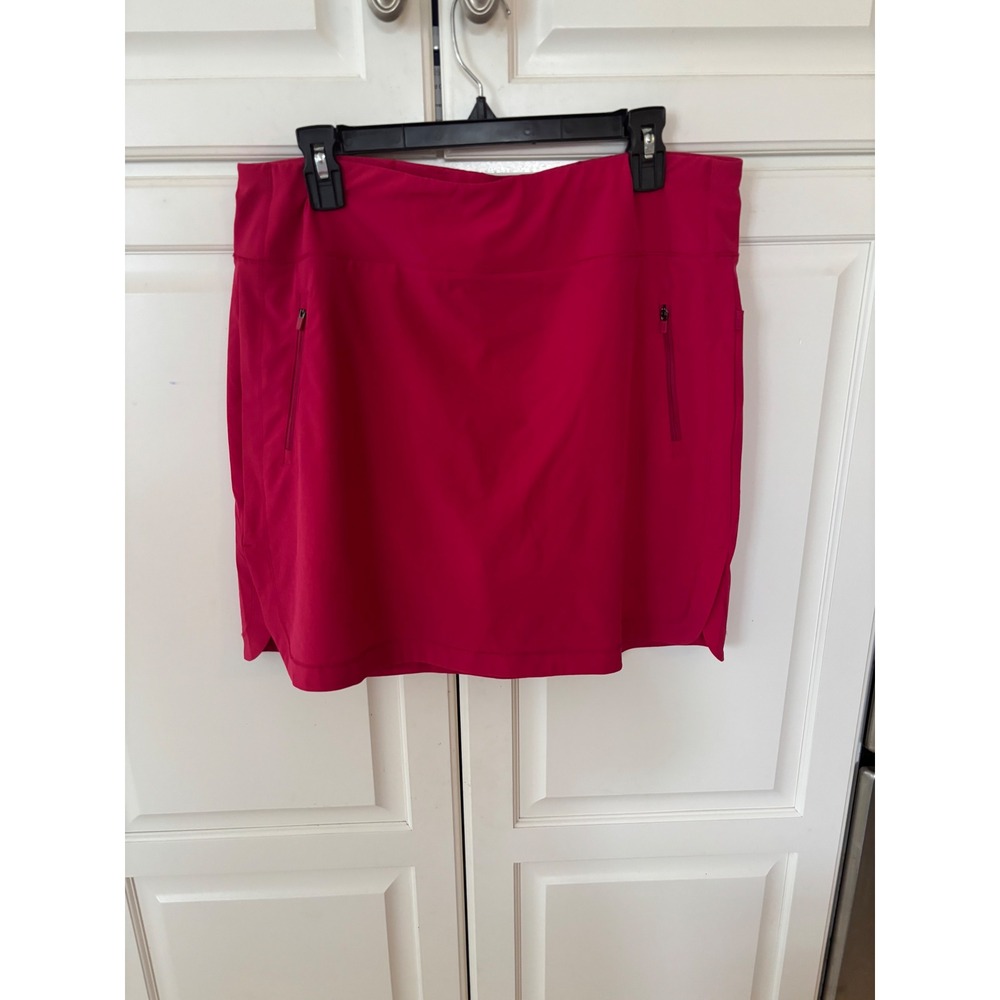 Chicos Zenergy Magenta Pink Active Skort Zipper Pockets Size US 10